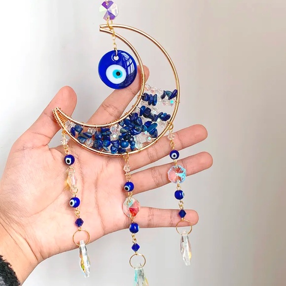 🔥Last One🔥Evil Eye + Lapis Lazuli Crystal Sun Catcher - Picture 3 of 3
